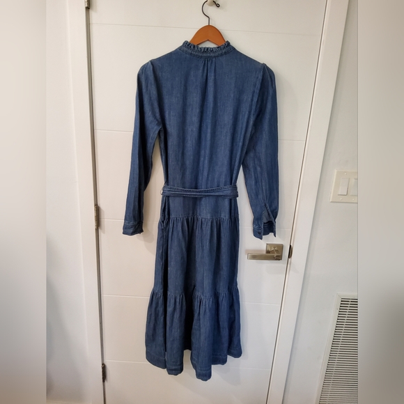 Boden Denim Ellen Tiered Shirt Dress Size 6R - Picture 7 of 12